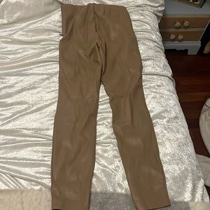 Brown leather Zara pants
